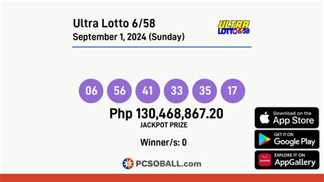 Ultra Lotto 6/58 September 26, 2021 (Sunday) Result .